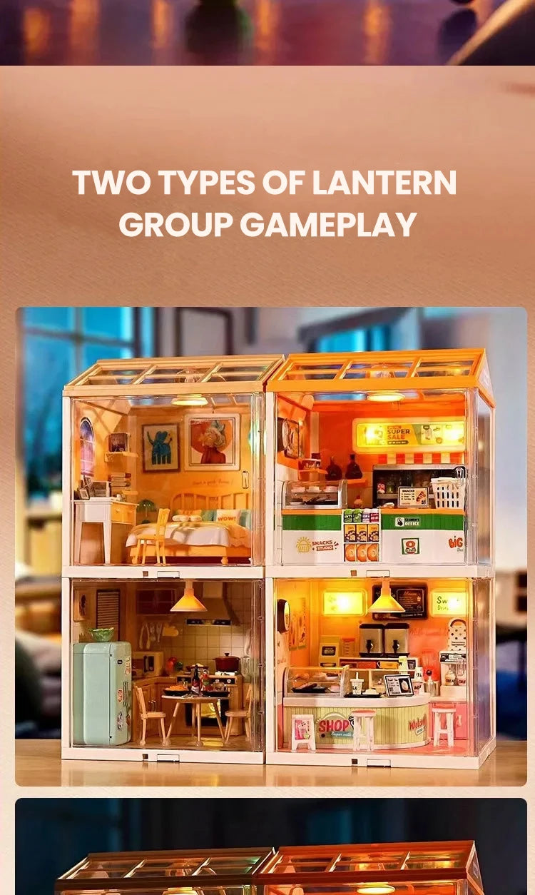 Kit de Construcción DIY Miniatura con Luces LED