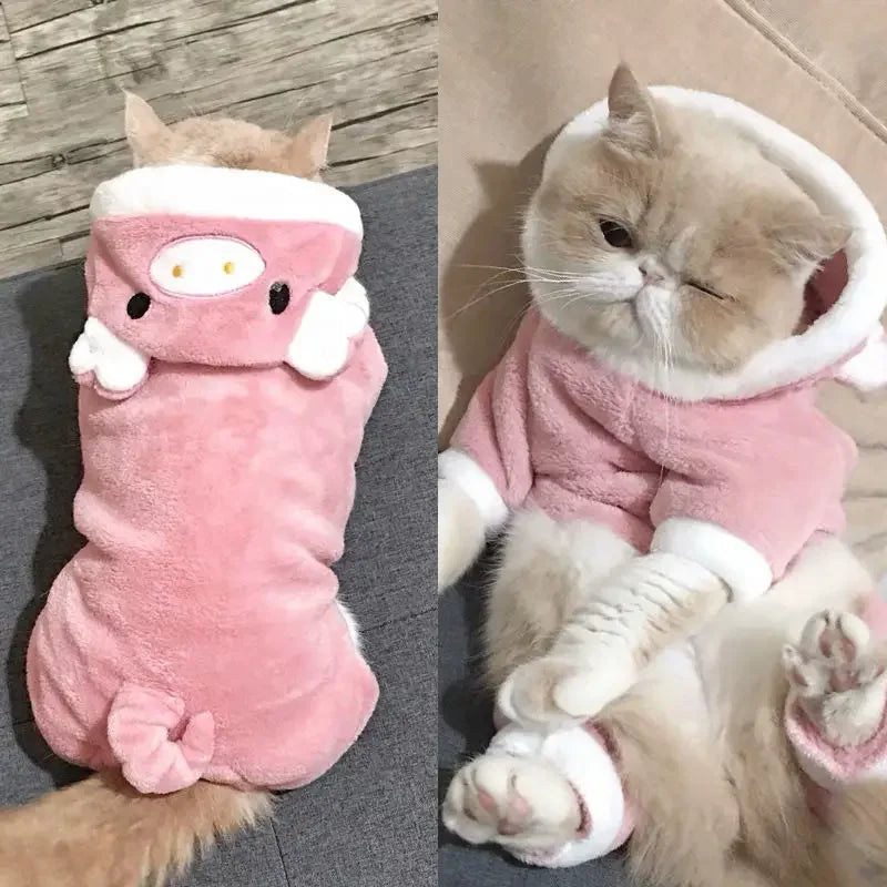 Suéter con Capucha para Perros y Gatos - Ropa Polar Cálida para Mascotas