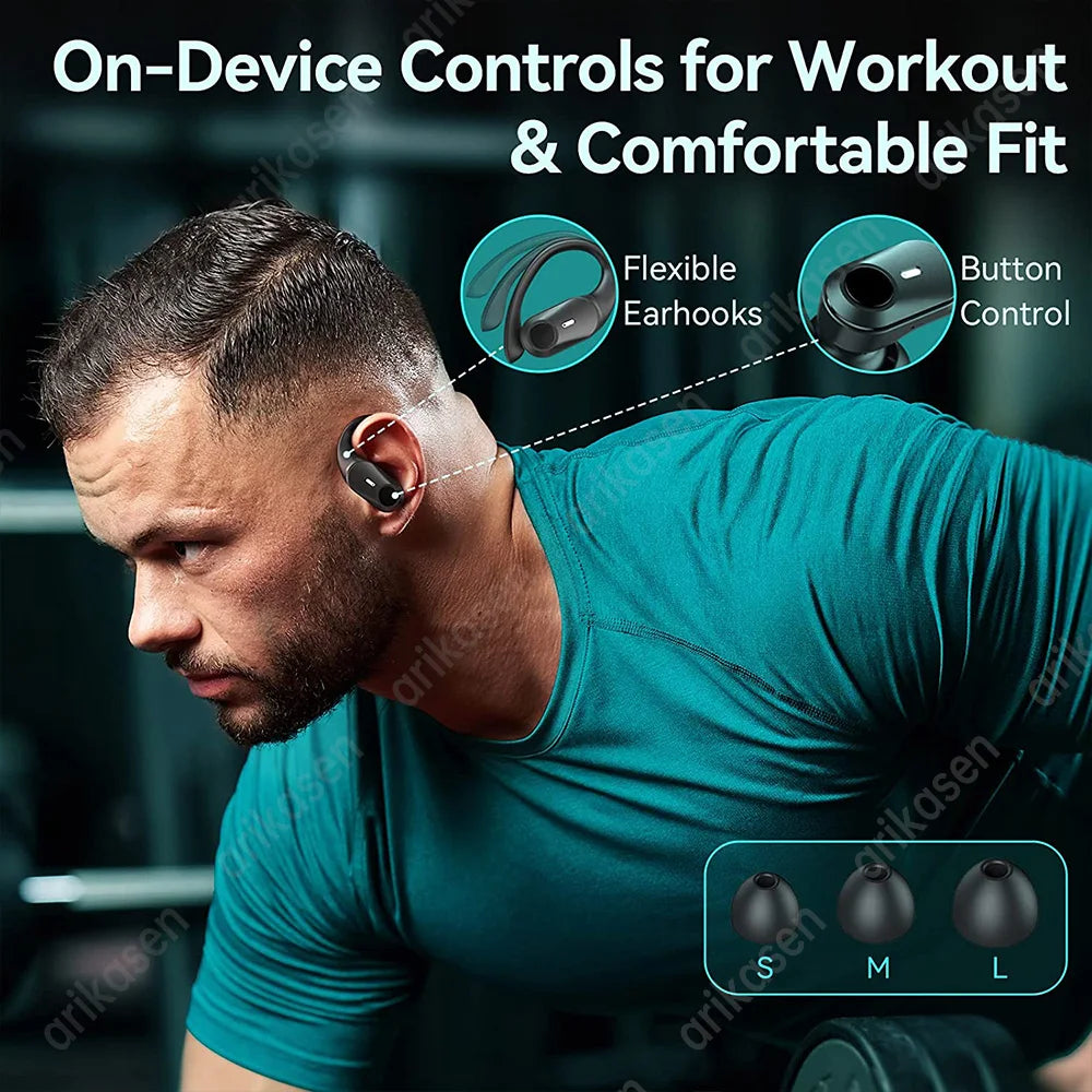 Auriculares Bluetooth 36h Pantalla LED con Gancho