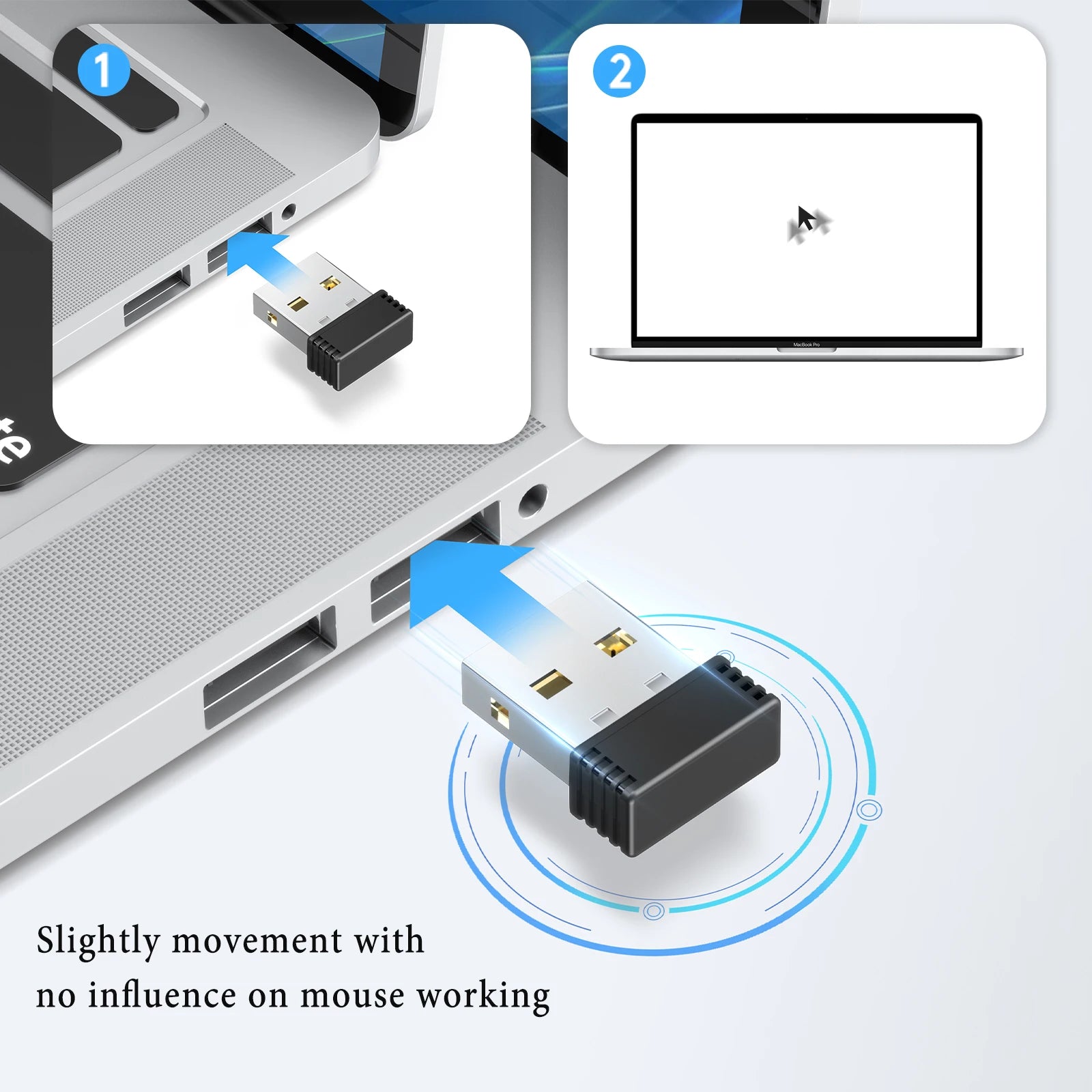 Jigglers de ratón inalámbrico, agitador de puerto USB automático indetectable, Wiggler para ordenador portátil, mantiene el movimiento del ratón despierto