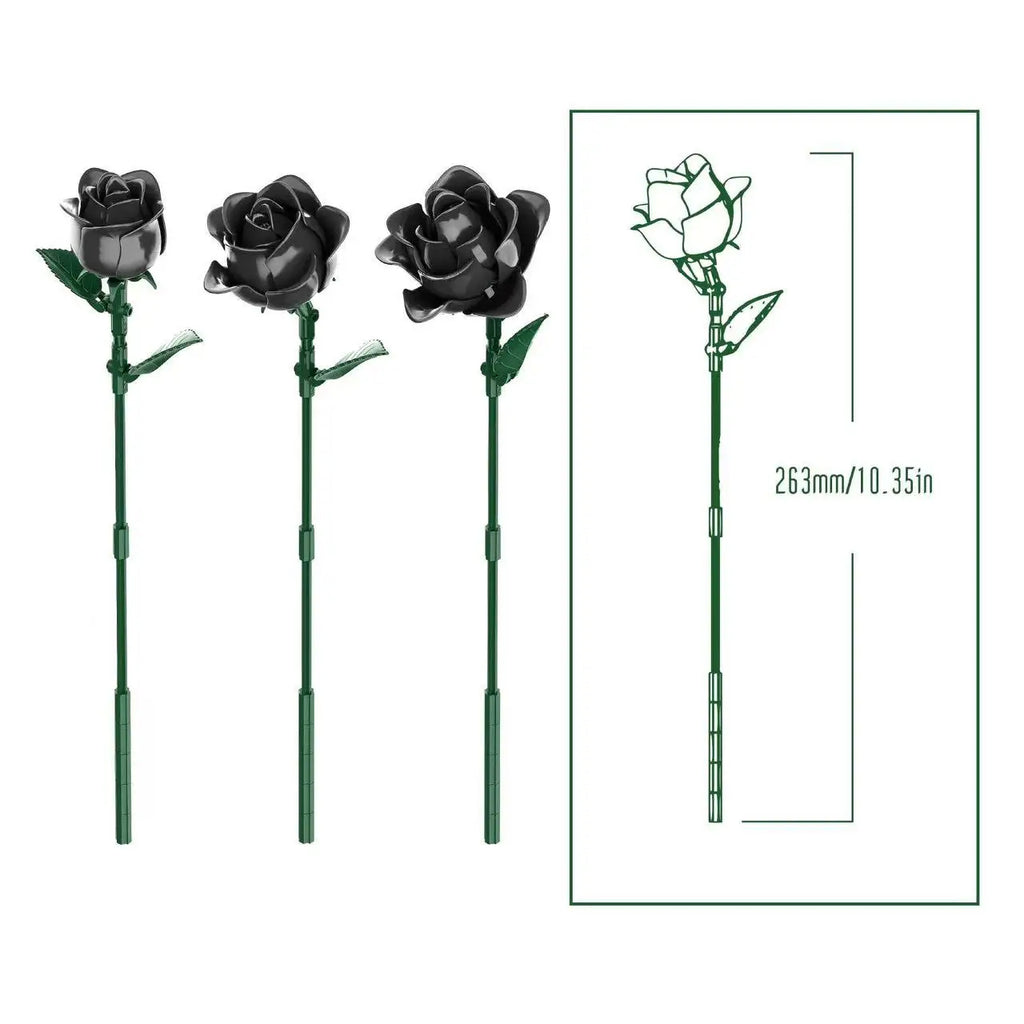 Bloques de Construcción de Ramo de Rosas, Modelo de Flor Botánica DIY, Decoración Creativa para el Hogar, Regalo para Ella, Mujeres y Adultas, Día de San Valentín, Día de la Madre