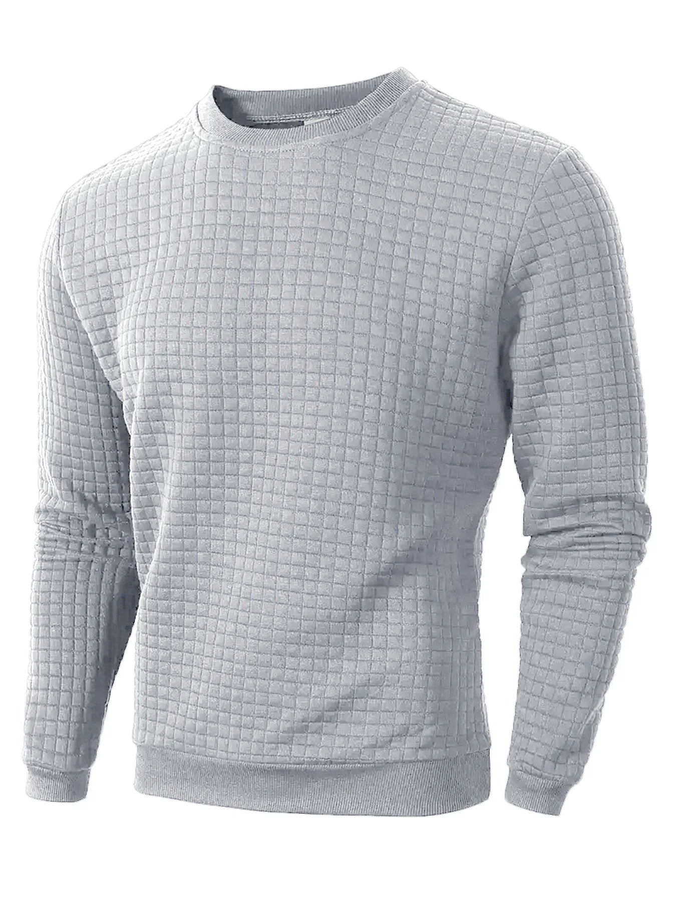 Suéter Jacquard de Cuello Redondo para Hombre - Manga Larga
