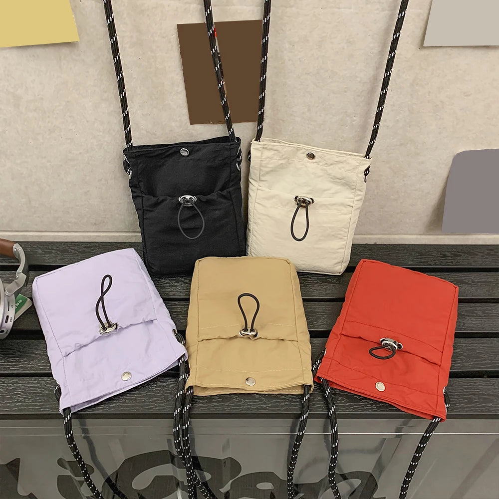 Mini Bolso Bandolera de Nailon para Teléfono, Mujer