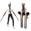 Figura de hombre de motosierra de Anime, conjunto de 2 uds., figura de acción Denji de 14-17cm, muñeca decorativa para coche, colección de modelos de PVC, juguetes, regalos para niños