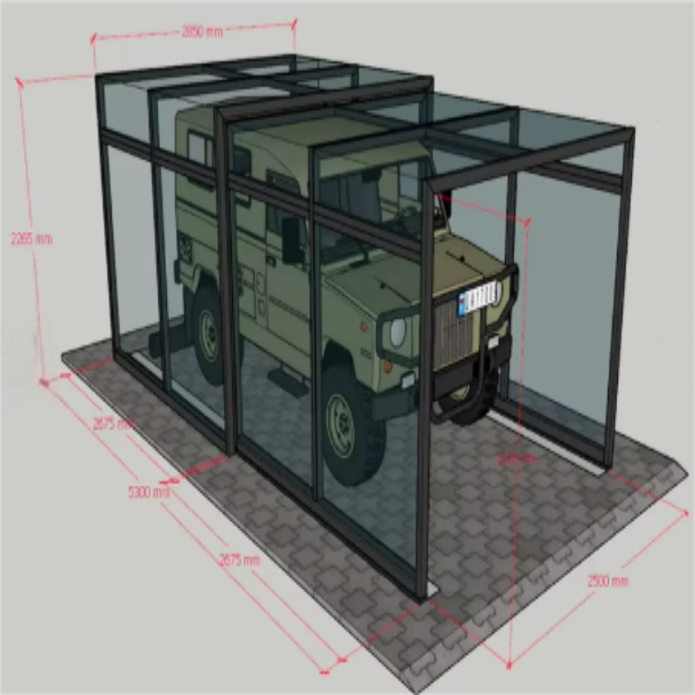 Carport retráctil eléctrico plegable móvil: toldo de garaje y casa de cristal automático inteligente para el sol