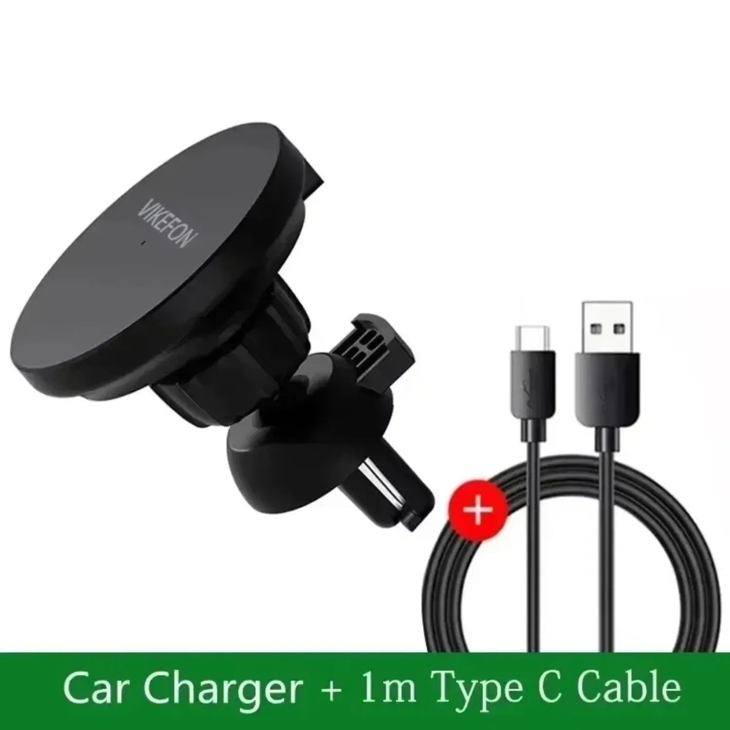 Soporte Magnético para Coche con Carga Inalámbrica Rápida de 15W, Rotación de 360° para iPhone 12 13 14 15 16 17 Pro Max