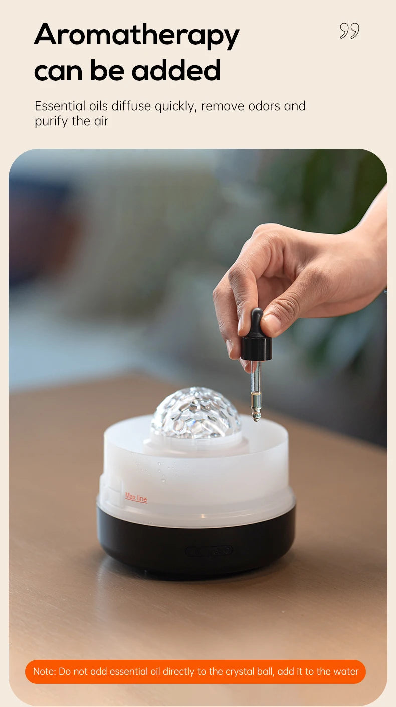 Difusor de aromaterapia 2 en 1, luz de proyección de cielo estrellado, difusor de aceites esenciales de 200ml, humidificador de niebla fría con luz colorida
