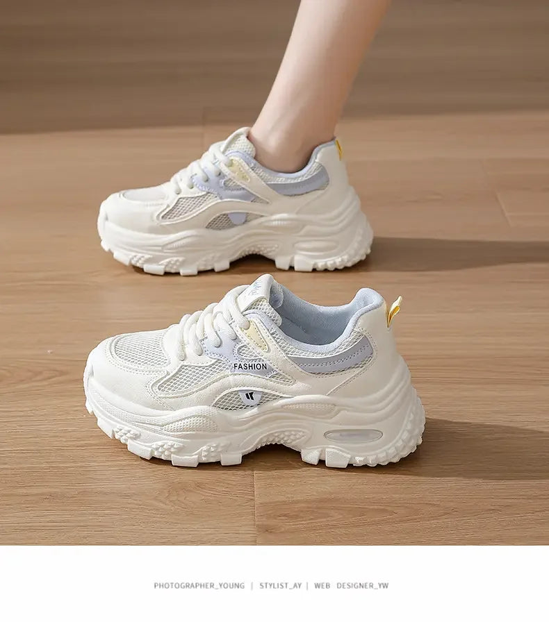 Zapatillas deportivas con plataforma para mujer transpirables