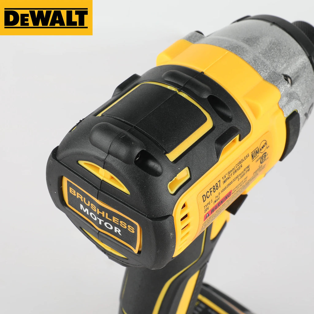 Taladro de impacto sin escobillas Dewalt, DCF887 205N. Destornillador inalámbrico con batería M, 20V Dewalt