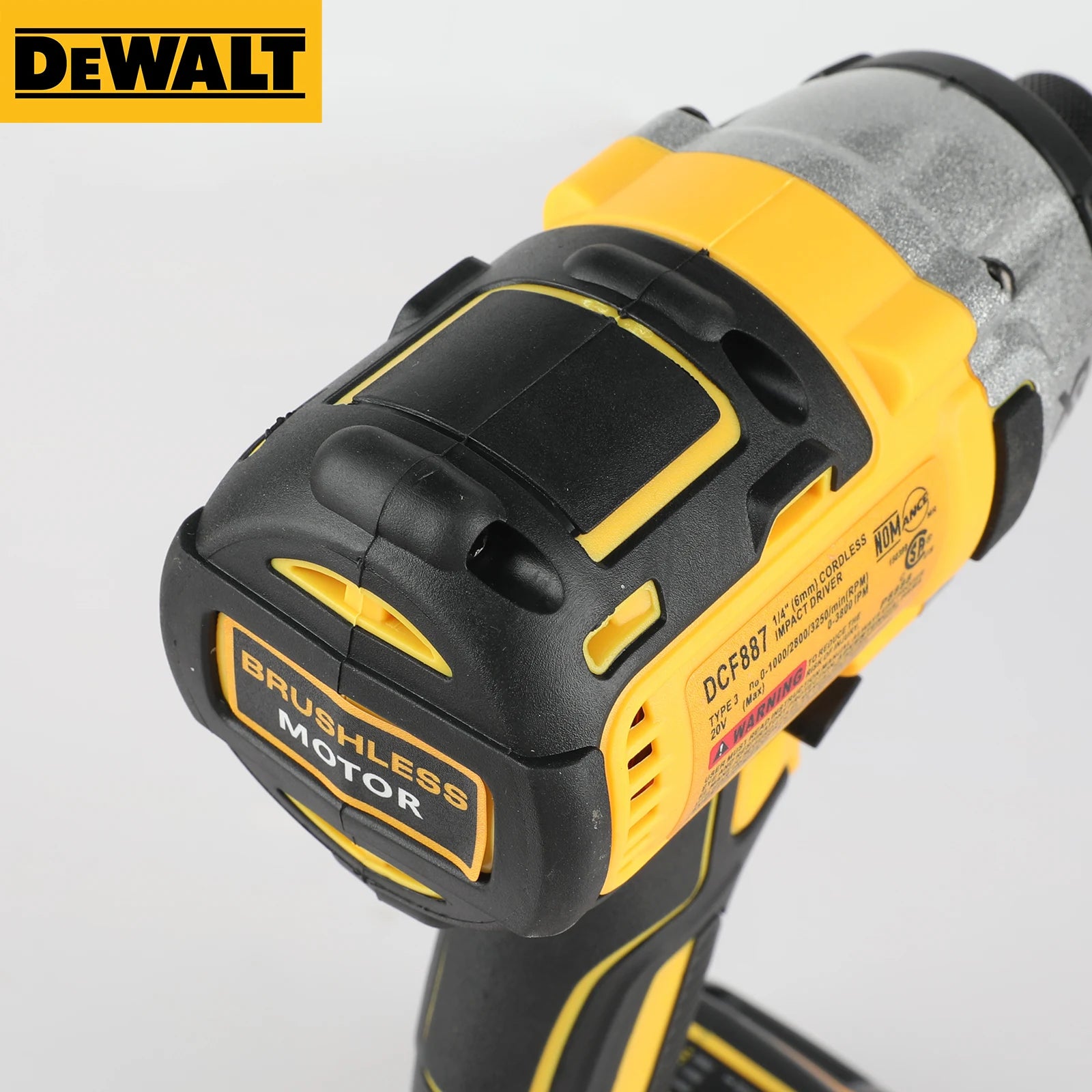 Taladro de impacto sin escobillas Dewalt, DCF887 205N. Destornillador inalámbrico con batería M, 20V Dewalt