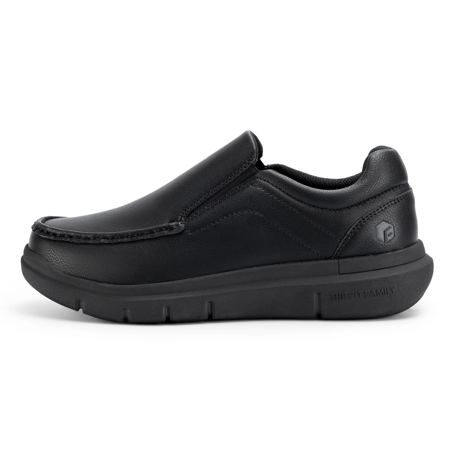 Zapatos Fitville para hombre, zapatos informales sin cordones de cuero de ancho, ligeros para pies hinchados con soporte para el arco, alivio del dolor
