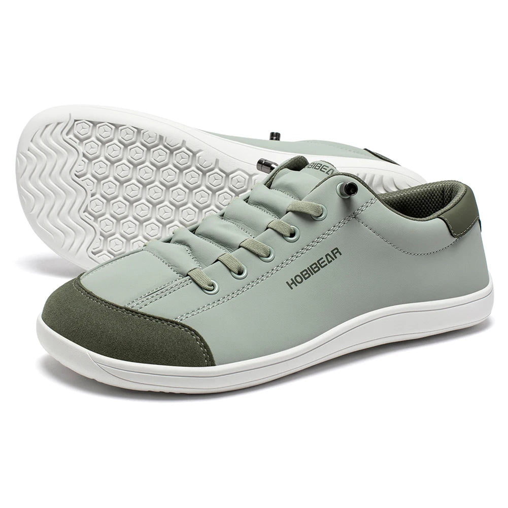 Zapatillas Descalzas Unisex HOBIBEAR, Punta Ancha de Cuero