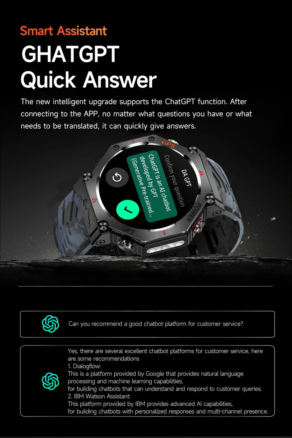 T-Rex 3 Ultra Reloj Inteligente Militar 10ATM