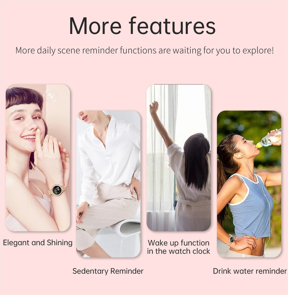 Reloj Inteligente para Mujer con Monitor Cardíaco Bluetooth
