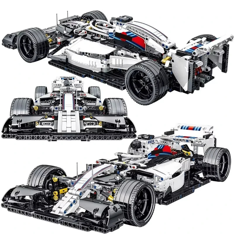 1152 piezas técnicas 023004   Coches de fórmula F1, bloques de construcción, coches de carreras deportivos, súper modelo, Kits de ladrillos, juguetes para niños, regalos