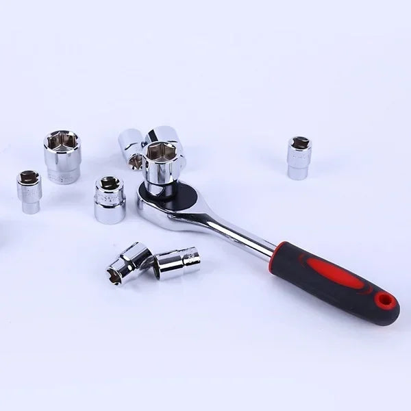 Juego de 12 piezas de herramientas de hardware multifunción Juego de llaves de tubo rápido de trinquete