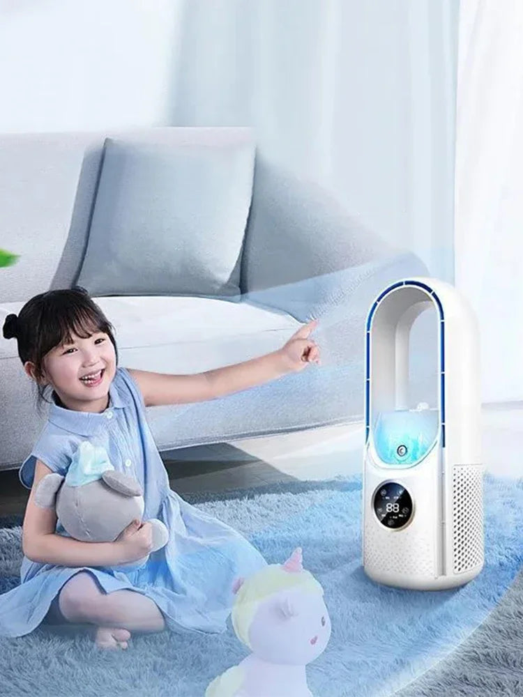 Enfriador de Aire USB Sin Aspas con 6 Velocidades y Temporizador