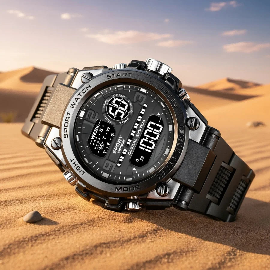Reloj deportivo resistente al agua para hombres y estudiantes, reloj despertador luminoso multifunción, reloj Digital LED para hombre, reloj de pulsera electrónico deportivo