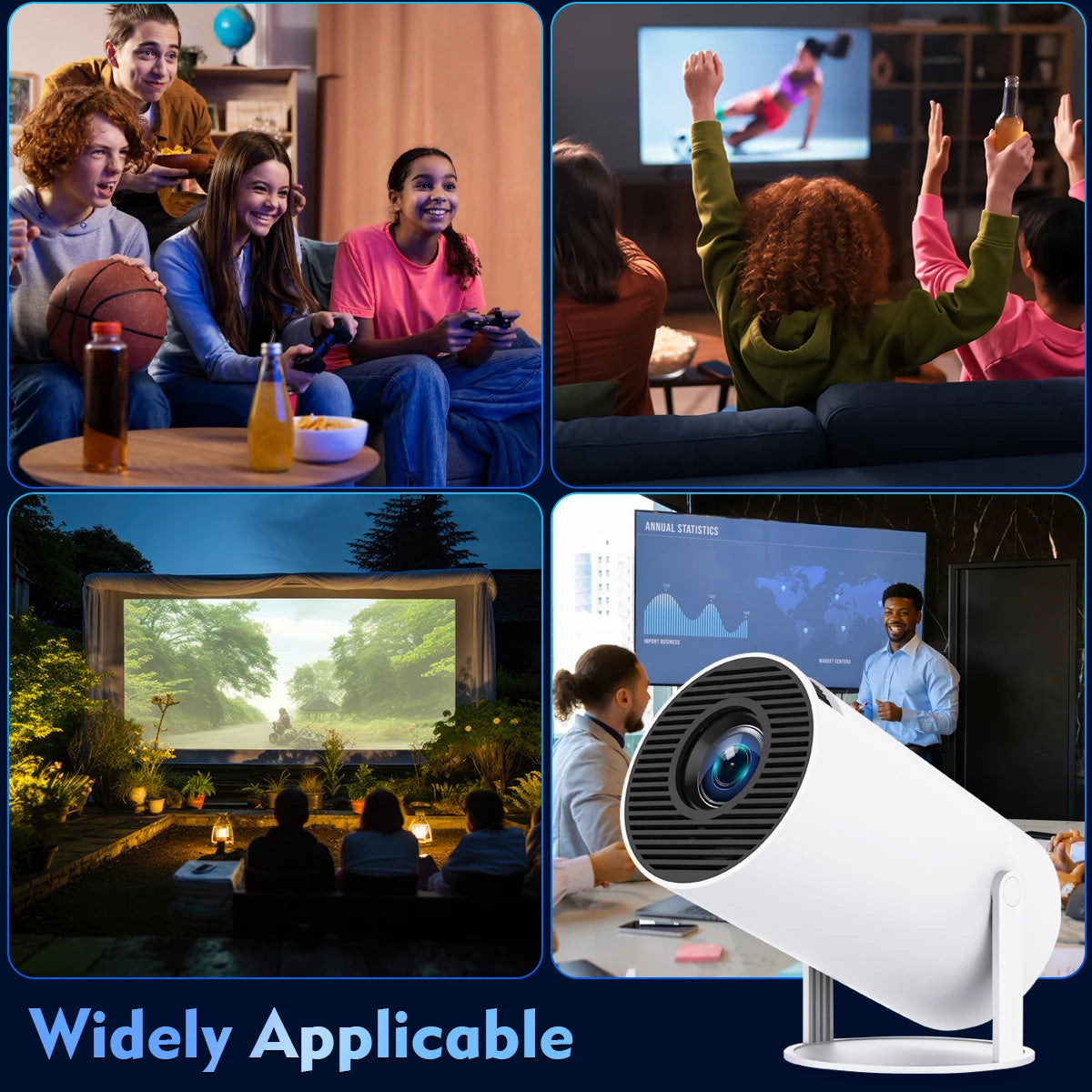 Proyector Magcubic HY300Pro+ 8k Android 14, Wifi Dual, 290ANSI, BT5.4, Proyector de Video para Cine, Portátil para Exteriores