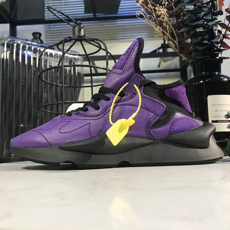 Zapatillas de Deporte con Suela Gruesa para Hombre y Mujer, Estilo Dad Shoes, Color Morado Intenso Black Knight, de Moda, de Caña Alta