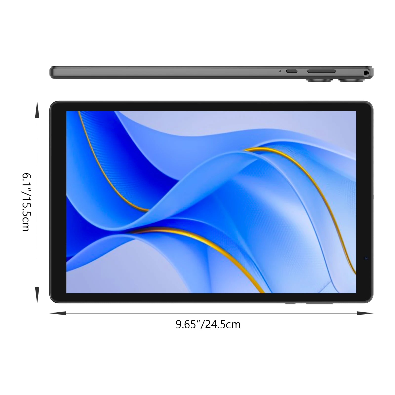 Tableta BAKEN de 10 Pulgadas |   Sistema Operativo Android 16 |   Procesador de Cinco Núcleos |   8GB de RAM (3GB + 5GB) + 32GB de ROM |   WiFi 6 |   Cámaras Duales |   6000 MAh
