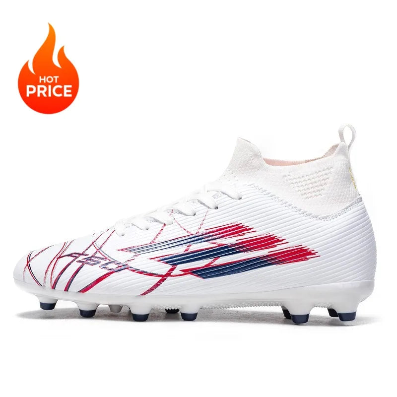 Botas de fútbol unisex de caña alta con cuello de calcetín transpirables