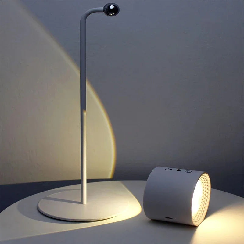 Lámpara Led de pared de doble cabezal con Control remoto táctil, luz nocturna portátil inalámbrica con recarga USB giratoria 360 para lectura de dormitorio