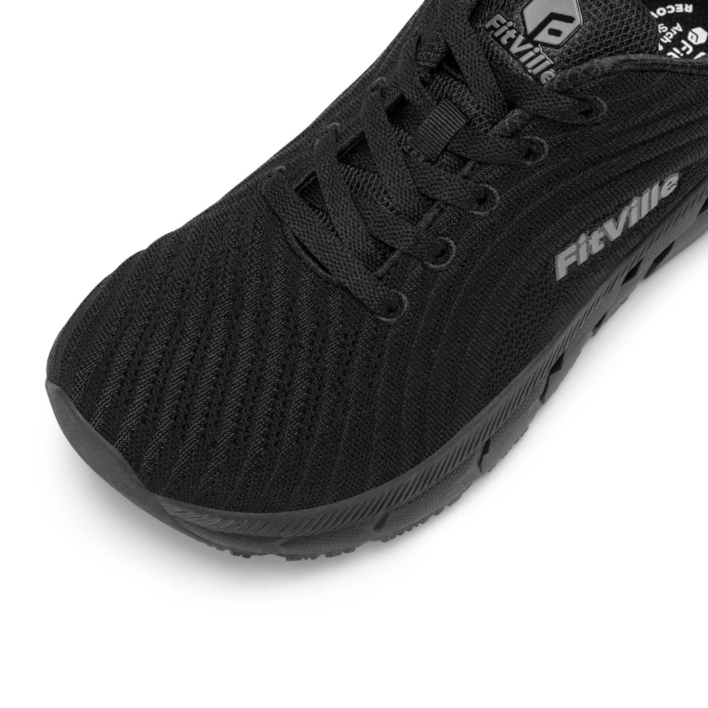 Zapatos FitVille con puntera ancha para mujer, transpirables, de ajuste amplio, ligeros para pies hinchados, con amortiguación para aliviar el dolor.