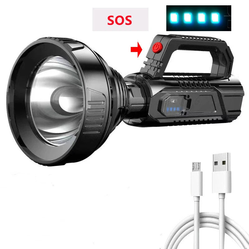 Linterna LED Portátil Reflectora Recargable para Acampar