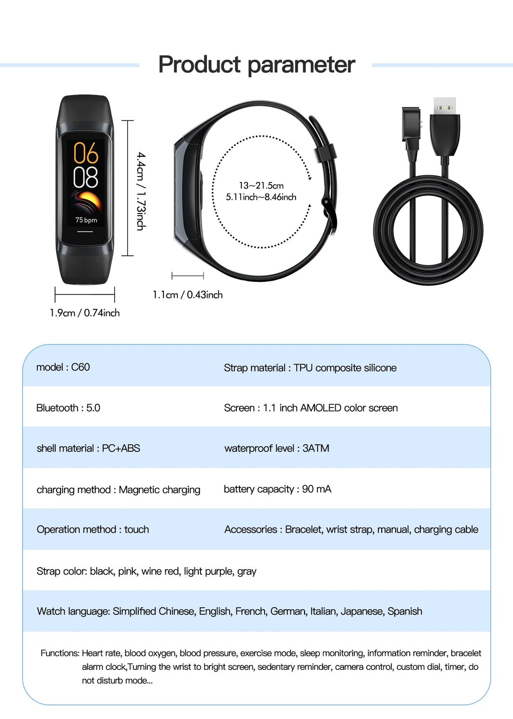 LIGE Reloj Inteligente AMOLED Fitness Tracker