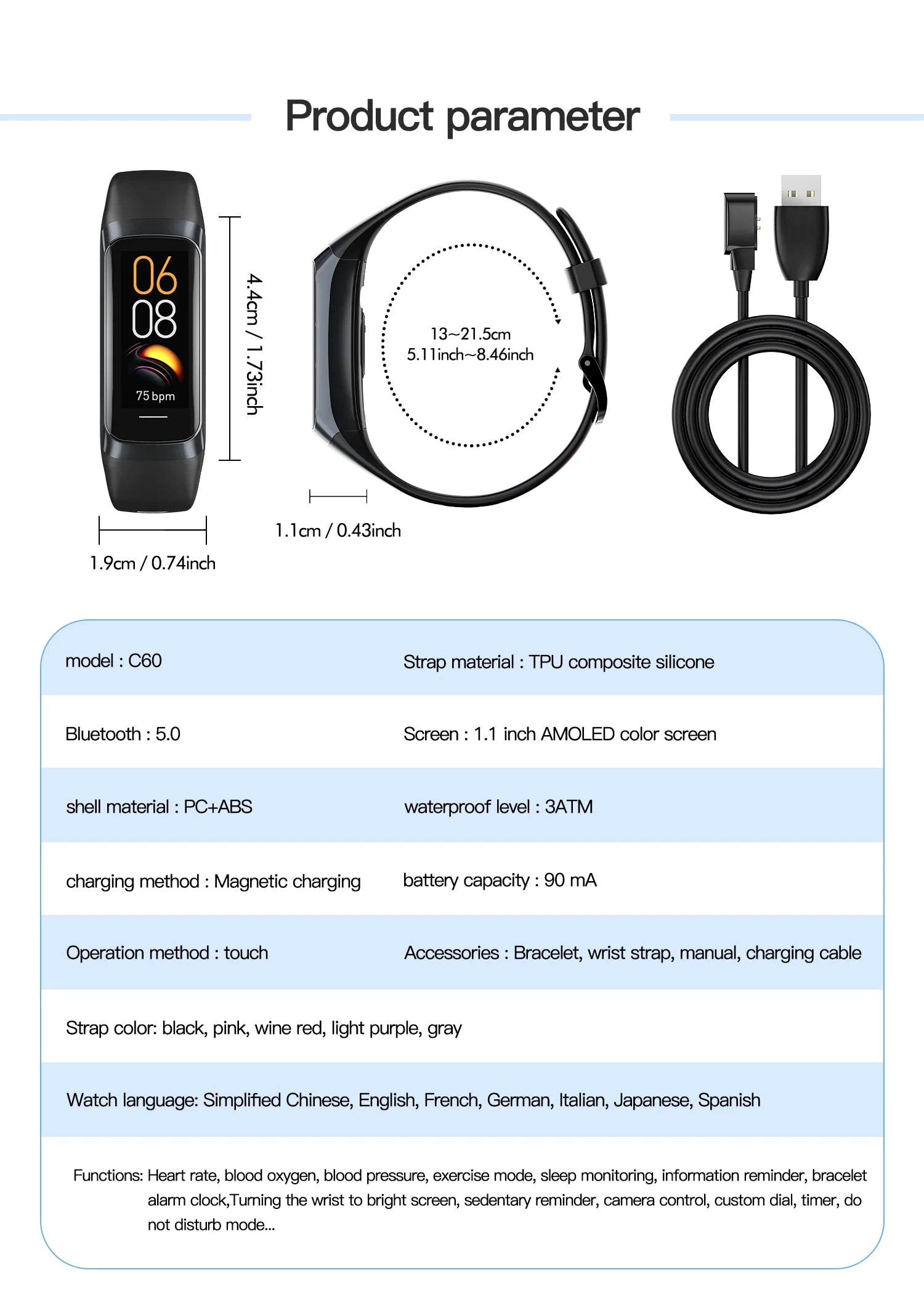 LIGE Reloj Inteligente AMOLED Fitness Tracker