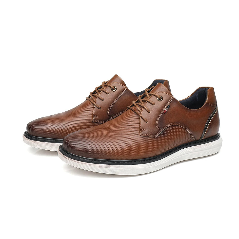 Zapatos de Hombre, Zapatos Casuales de Marca de Lujo, Cómodos, con Cordones, Estilo Ejecutivo, Zapatos de Vestir BHKH