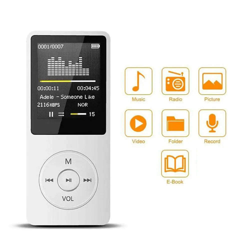 Reproductor MP3/MP4 Deportivo Bluetooth con Radio FM, 128GB