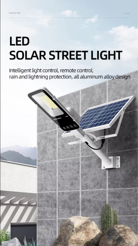 Farola Solar LED para Exterior con Detección Automática IP65