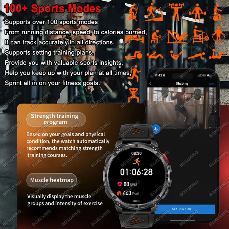 T-Rex3 Ultra Reloj Inteligente Militar GPS 1100mAh