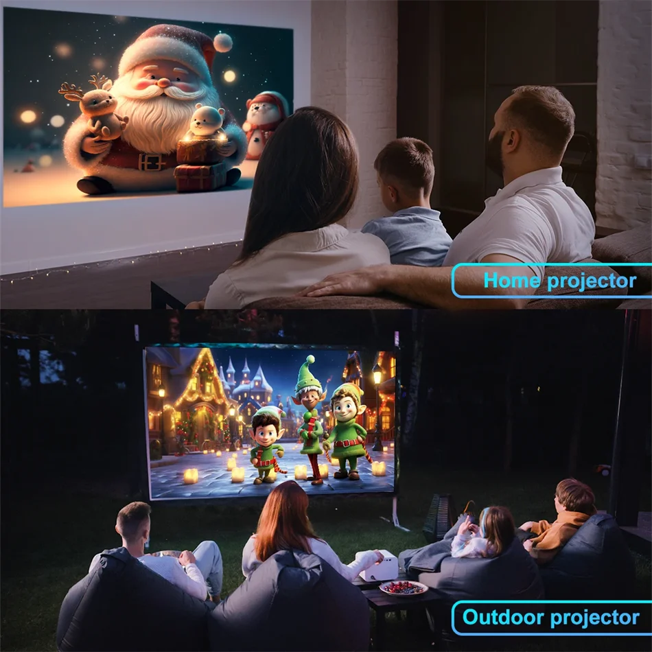 2025 4K Android 11 Proyector Nativo 1080P 390ANSI HY320 Dual Wifi6 BT5.0 1920*1080P Cine Proyector portátil actualizado HY300