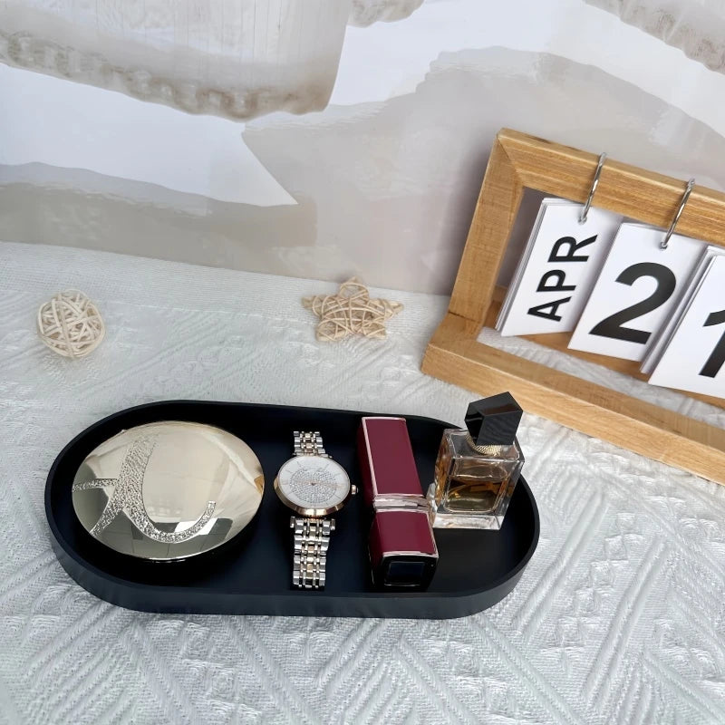 Bandeja de almacenamiento de silicona para baño, cocina, salón, tocador, llaves, cosméticos, anillos, bandeja de almacenamiento