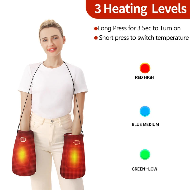 Masajeador Eléctrico Vibratorio para Manos con Calor y Compresión, Alivia el Dolor y la Molestia por Uso Excesivo o Lesiones, Puerto USB, Uso Familiar, Cuidado de las Manos