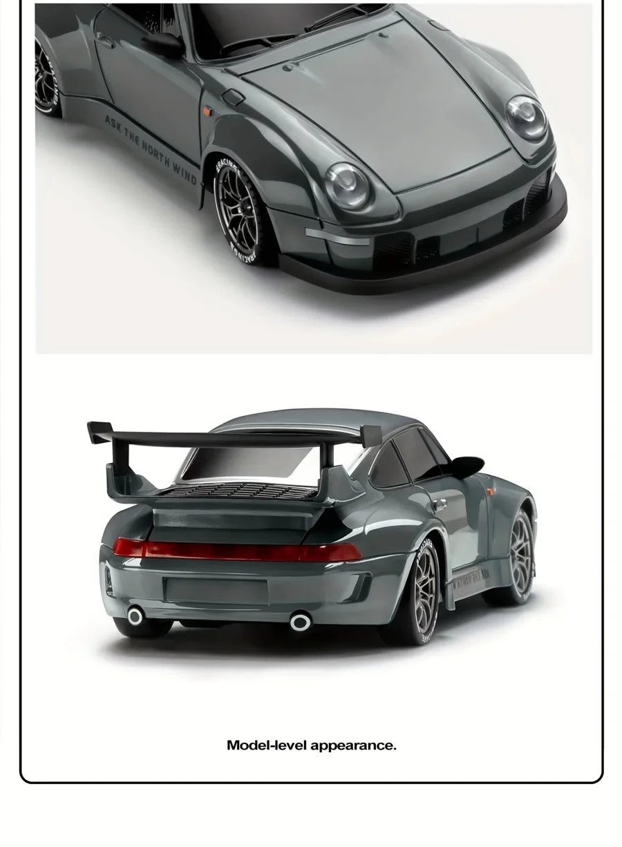 Coche de Derrape con Control Remoto 4WD, Tamaño Completo 1:24, Mini Coche de Carreras con Control Remoto, Modelo 2.4G, Radio de Alta Velocidad, Vehículo de Juguete RC 4X4
