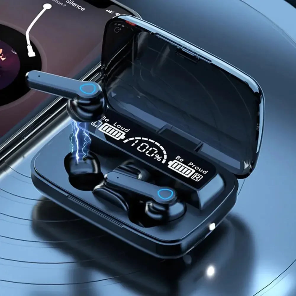 Auriculares Bluetooth M19 originales, intrauditivos inalámbricos deportivos inteligentes con pantalla Led táctil, auriculares Tesoro de carga para almacén