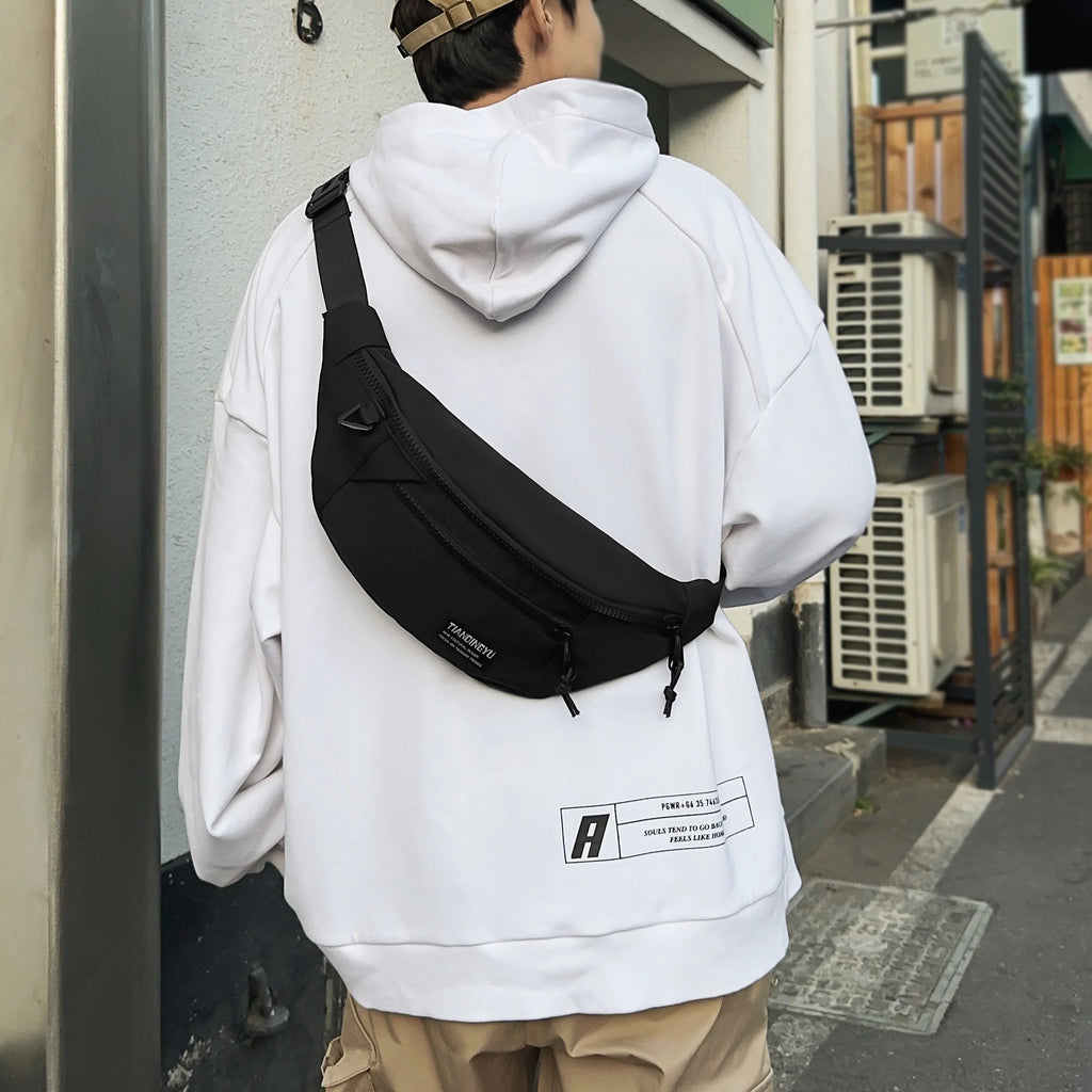 Bolso de Pecho para Hombre Versátil, Riñonera Deportiva