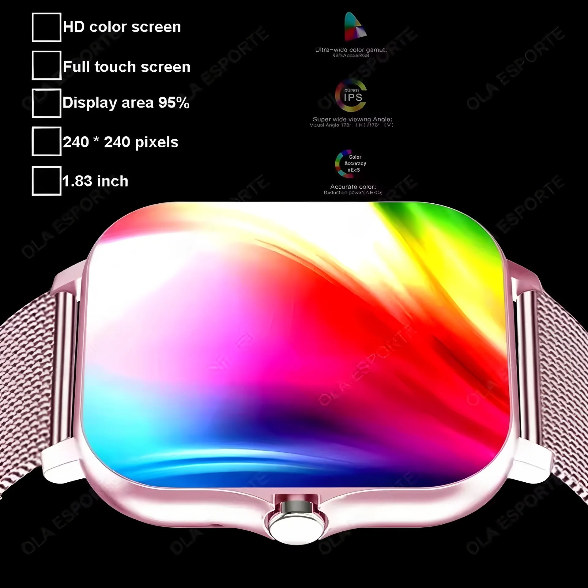 10050091741 hombres mujeres SmartWatch 2,02 Amoled llamada frecuencia cardíaca presión arterial deporte Fitness impermeable reloj inteligente para IOS Android