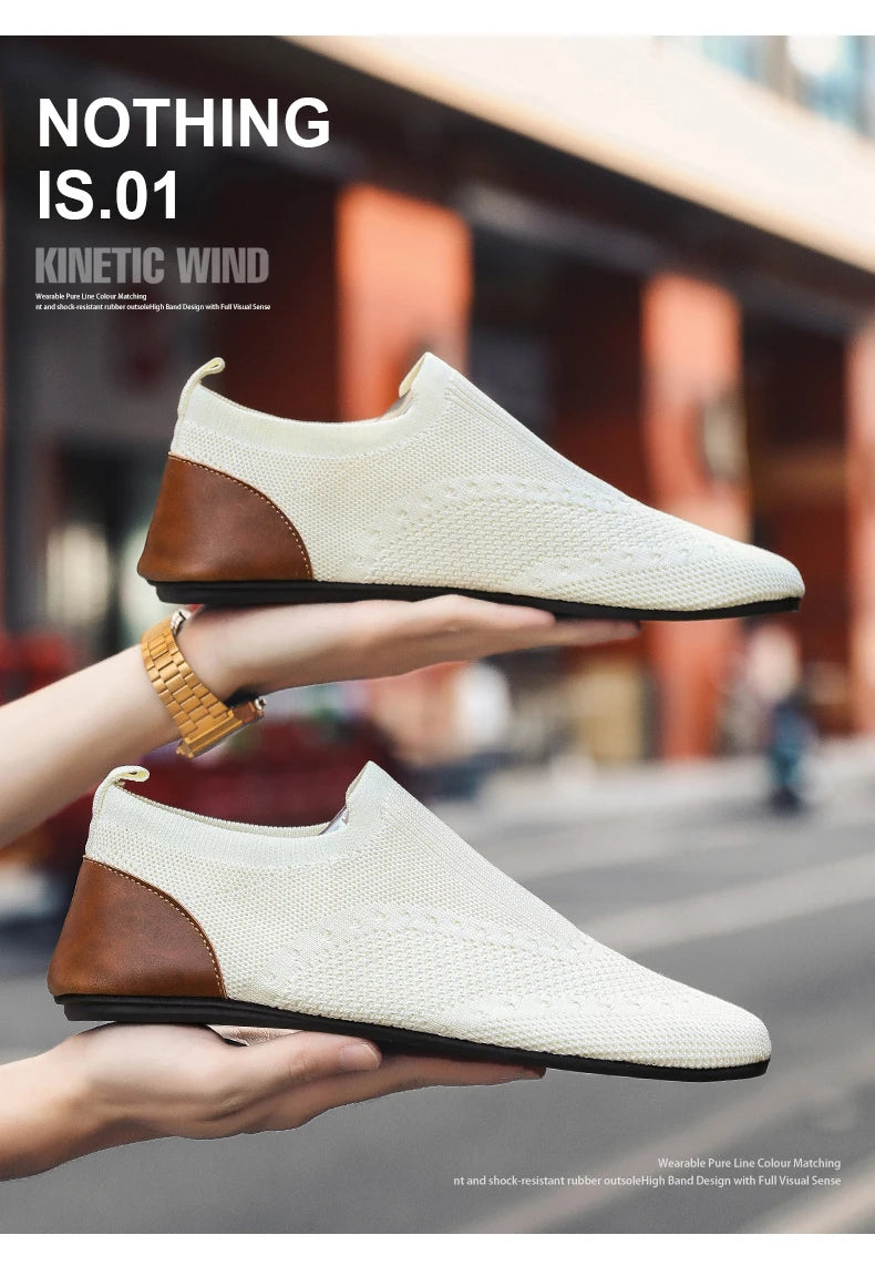 Mocasines YRZL, mocasines suaves para conducir, zapatos planos de alta calidad para caminar para hombre, mocasines informales de malla transpirable, zapatos sin cordones para hombre