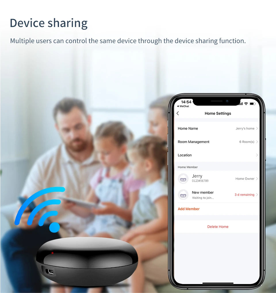 Control Remoto Universal WiFi IR para Aire Acondicionado