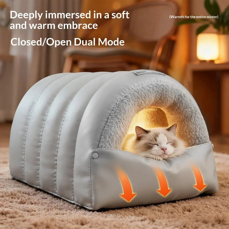 Cama Cueva para Gatos - Suave, Lavable y Antideslizante