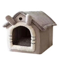 Cama para Mascotas Estilo Casa - Cálida, Lavable y Apta para Todas las Estaciones