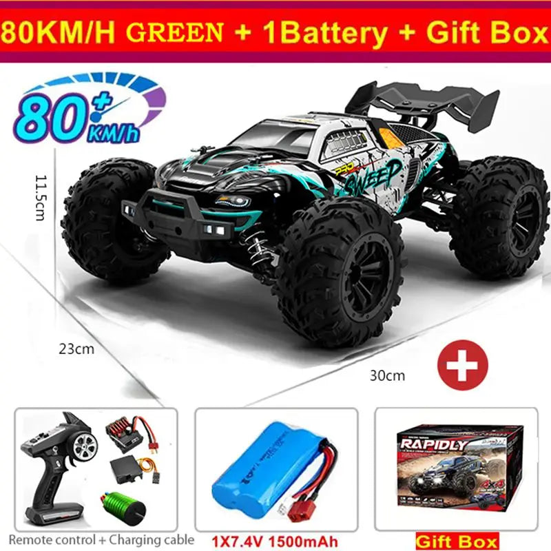 Auto RC 4WD 1:16 de Alta Velocidad 80 KM/H con Control Remoto