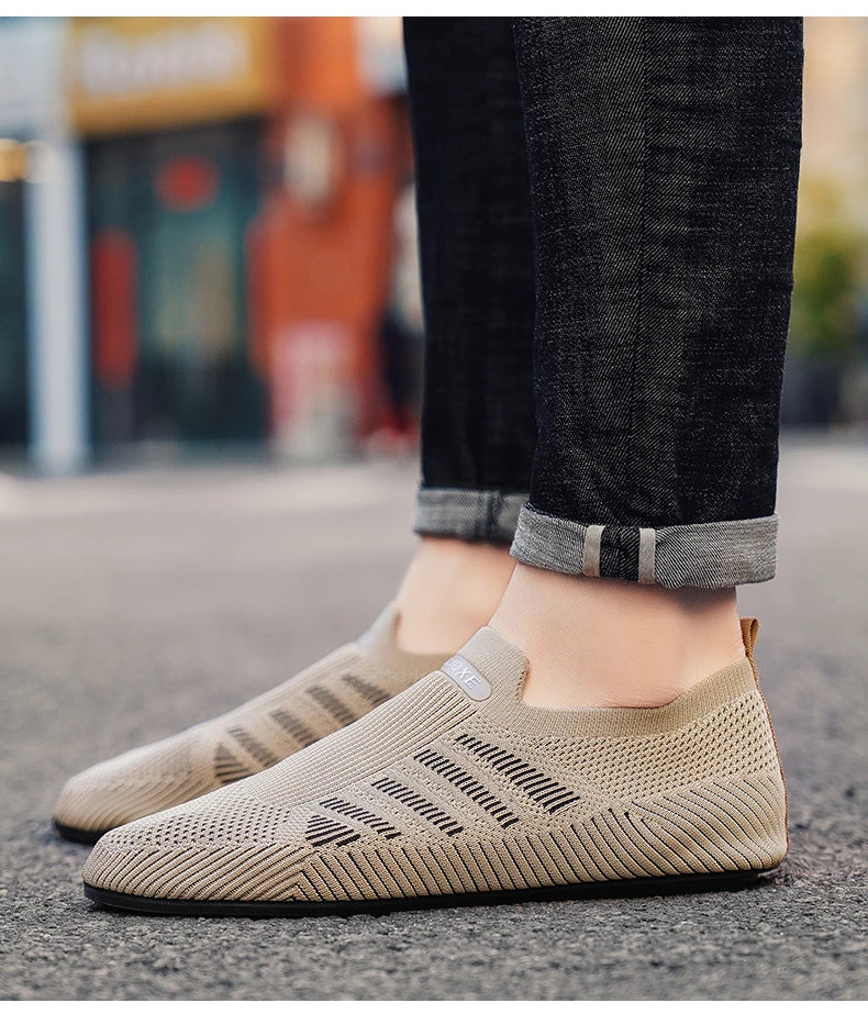 YRZL, mocasines de malla para hombre, mocasines para conducir, zapatos planos con parte inferior fina para caminar, mocasines informales antideslizantes transpirables, zapatos de verano para hombre