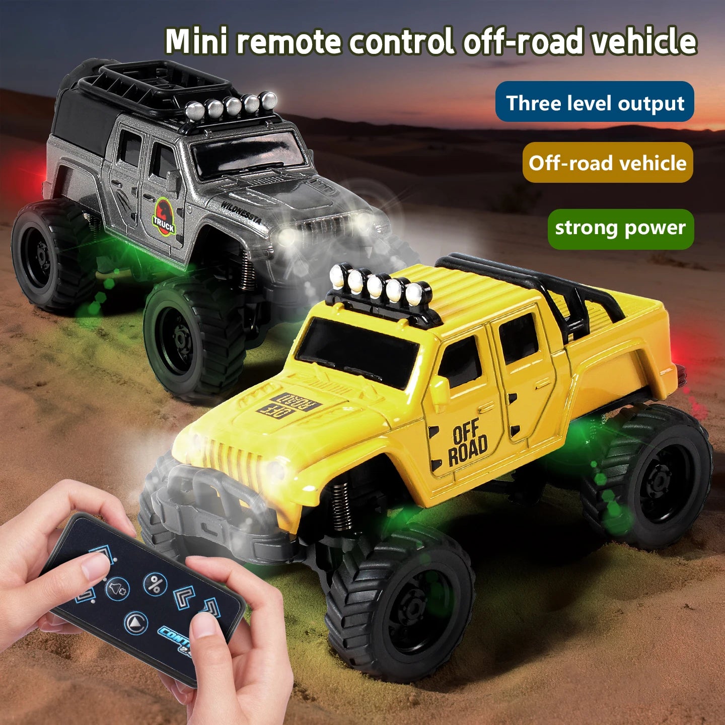 Mini Auto RC 1/64 Crawler Todoterreno con Control App