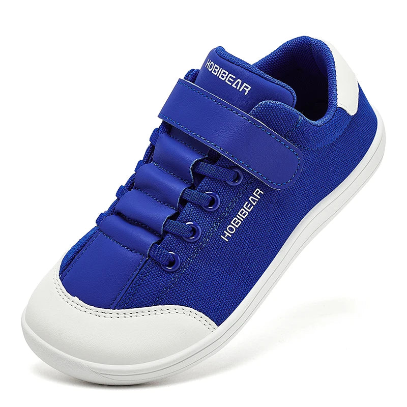 HOBIBEAR Zapatillas minimalistas descalzas para niños punta ancha